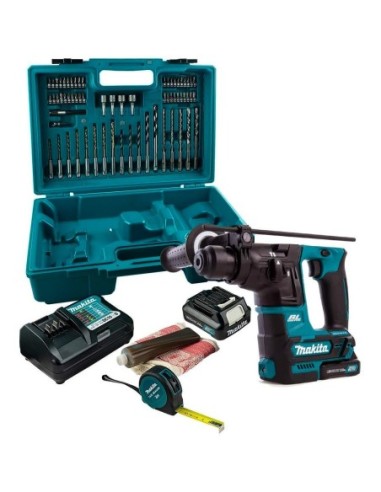 Martillo MAKITA HR166DSAE1 (2 x 2,0 Ah + DC10SA + Maletín + 64 Accesorios)