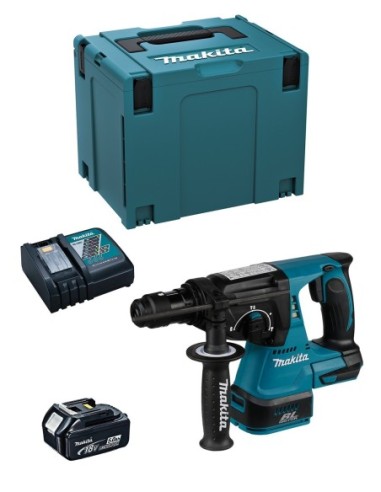 Martillo MAKITA DHR243RTJ1 (1 x 5,0 Ah + DC18RC + MAKPAC 4)