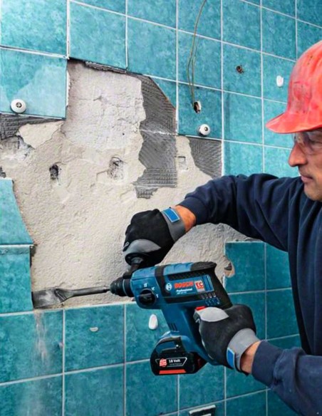 Martillo Perforador BOSCH GBH 18 V-EC (2 x 4,0 Ah + AL1860CV + L-Boxx 136)