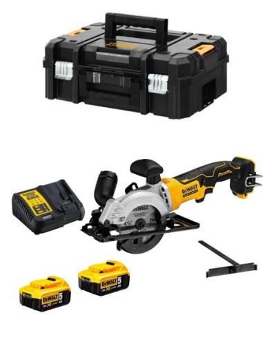 Sierra Circular DeWALT DCS571P2T (2 x 5,0 Ah + DCB115 + TSTAK II)