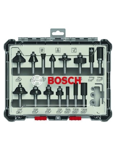 Set de 15 Brocas fresadoras mixtas BOSCH (2 607 017 472)