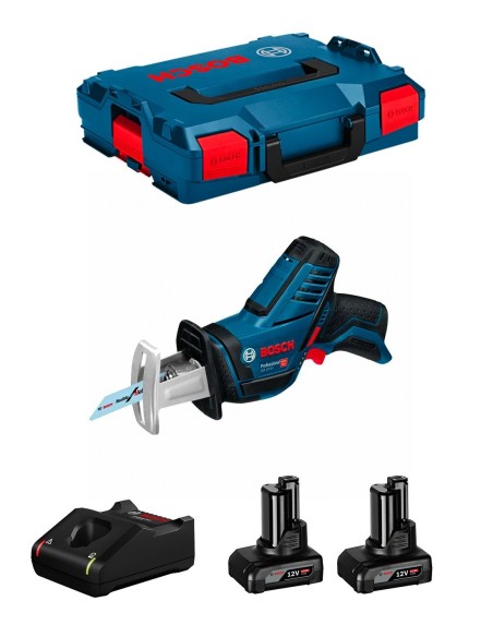 Sierra Sable BOSCH GSA 12V-14 (2 x 6,0 Ah + GAL12V-40 + L-Boxx 102)