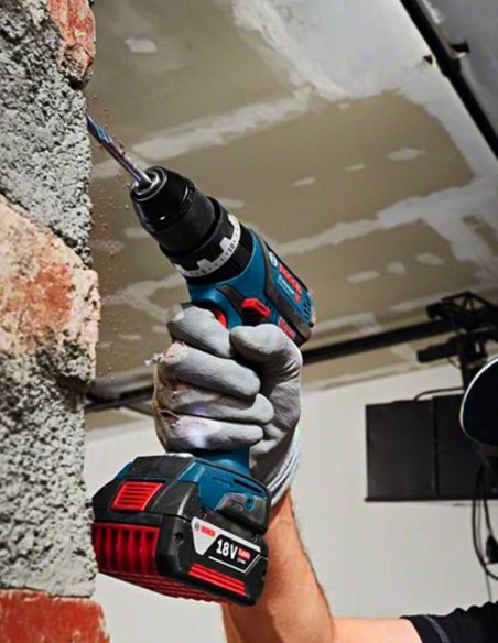 Taladro Percutor BOSCH GSB 18V-60 C (1 x 5,0 Ah + GAL1880CV + L-Boxx 136)