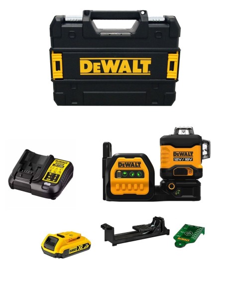 Nivel - Láser multilínea DeWALT DCE089D1G18 (1 x 2,0 Ah + DCB107 + TSTAK II)