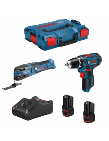 BOSCH Kit 12V B12GSRGOP2bat3a-40 (GSR 12V-15 + GOP 12V-28 + 2 x 3,0 Ah + GAL12V-40 + L-Boxx 102)