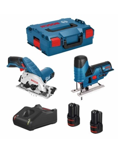 BOSCH Kit 12V B12GKSGST2bat3a-40 (GKS 12V-26 + GST 12V-70 + 2 x 3,0 Ah + GAL12V-40 + L-Boxx 136)