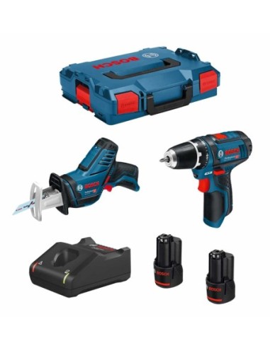 BOSCH Kit 12V B12GSRGSA2bat3a-40 (GSR 12V-15 + GSA 12V-14 + 2 x 3,0 Ah + GAL12V-40 + L-Boxx 102)