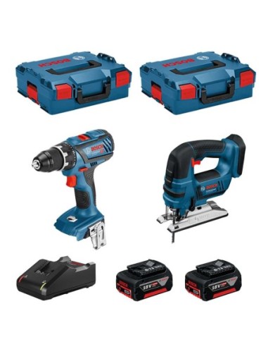 BOSCH Kit 18V BSK182M2F (GSR 18V-28 + GST 18V-LI B + 2 x 4,0 Ah + GAL18V-40 + 2 L-Boxx 136)