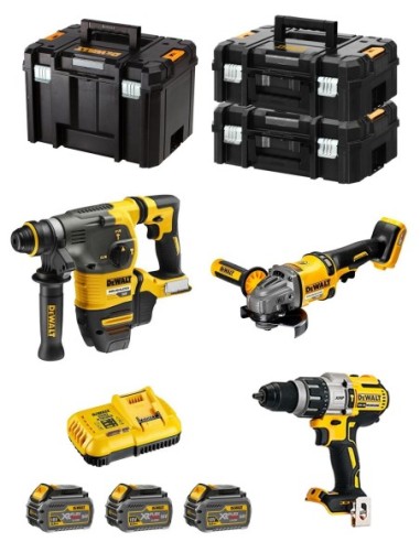 DeWALT Kit FVK381T3HD-QW 54V/18V (DCH333 + DCD996 + DCG414 + 3 x 6,0 Ah + DCB118 + 2 x TSTAK II + TSTAK VI)