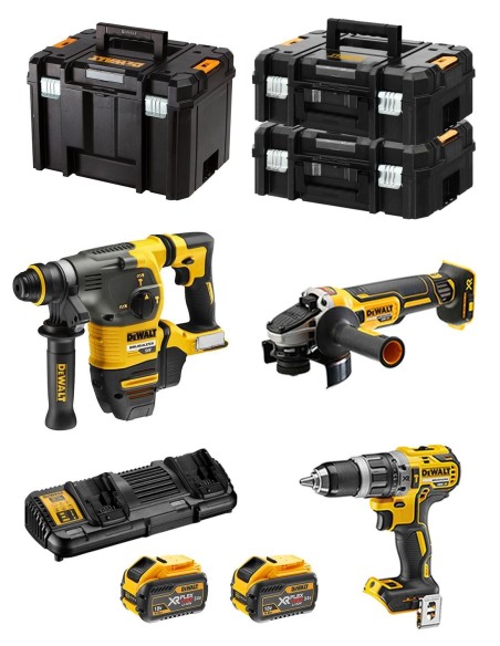 DeWALT Kit FVK375X2 54V/18V (DCH333 + DCG405 + DCD796 + 2 x 9,0 Ah + DCB132 + TSTAK VI + 2 x TSTAK II)