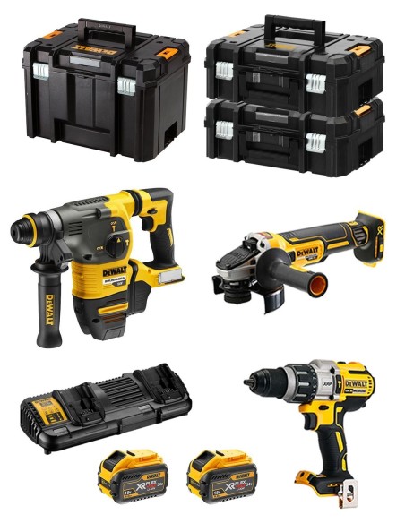 DeWALT Kit FVK395X2 54V/18V (DCH333 + DCG405 + DCD996 + 2 x 9,0 Ah + DCB132 + TSTAK VI + 2 x TSTAK II)