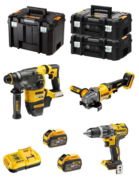 DeWALT Kit FVK381X2-QW 54V/18V (DCH333 + DCD796 + DCG414 + 2 x 9,0 Ah + DCB118 + 2 x TSTAK II + TSTAK VI)