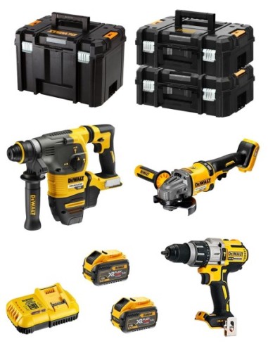 DeWALT Kit FVK381X2HD-QW 54V/18V (DCH333 + DCD996 + DCG414 + 2 x 9,0 Ah + DCB118 + 2 x TSTAK II + TSTAK VI)