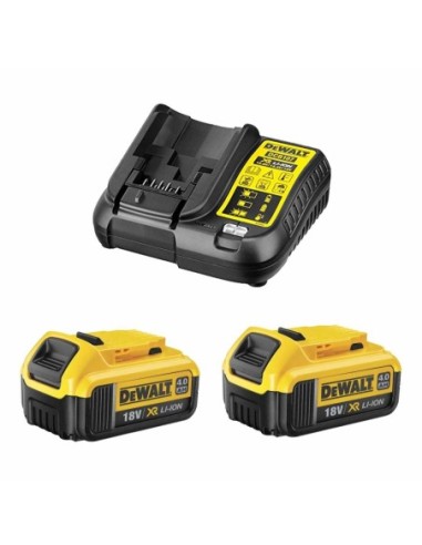 Power Set DeWALT (2 x 18V 4,0 Ah + DCB107)