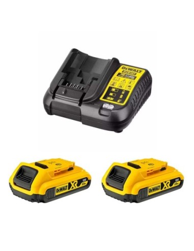 Power Set DeWALT (2 x 18V 2,0 Ah + DCB107)