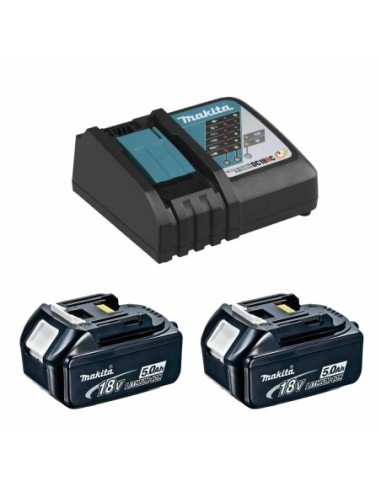 Power Set MAKITA (2 x 18V 5,0 Ah + DC18RC)