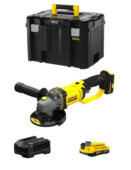 Mini-Amoladora STANLEY FatMax SFMCG400D1T (1 x 2,0 Ah + Cargador + TSTAK VI)
