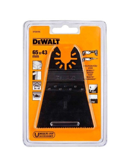 Hoja de sierra de corte rápido para multi-herramienta DeWALT DT20705-QZ (63 x 43 mm)