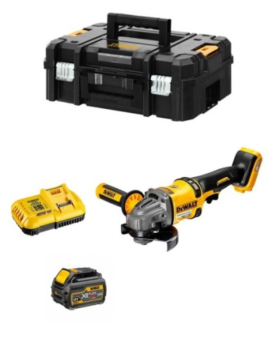 Amoladora DeWALT DCG414T1 FlexVolt (1 x 54V/18V 6,0 Ah + DCB118 + TSTAK II)