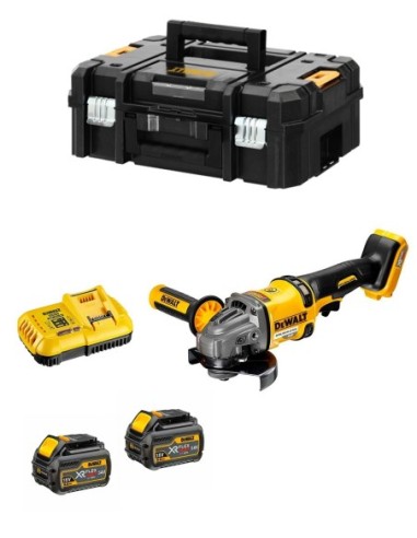 Amoladora DeWALT DCG414T2 FlexVolt (2 x 54V/18V 6,0 Ah + DCB118 + TSTAK II)