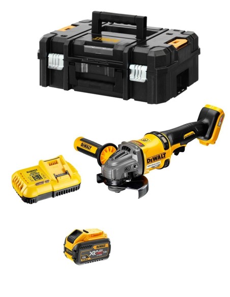 Amoladora DeWALT DCG414Y1 FlexVolt (1 x 54V/18V 12,0 Ah + DCB118 + TSTAK II)