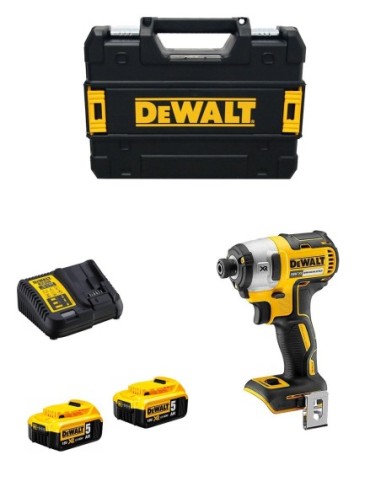 Atornillador de Impacto DeWALT DCF887P2 (2 x 5,0 Ah + DCB115 + TSTAK II)