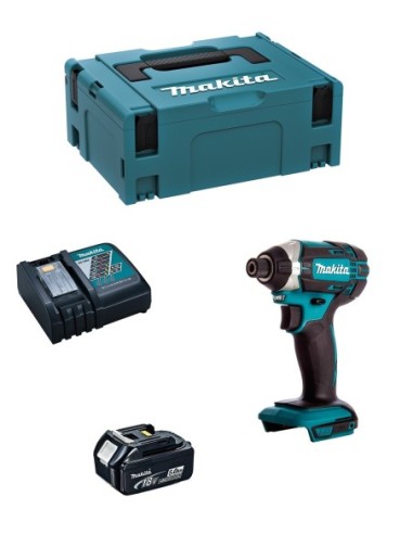 Atornillador de Impacto MAKITA DTD152RTJ1 (1 x 5,0 Ah + DC18RC + MAKPAC 2)