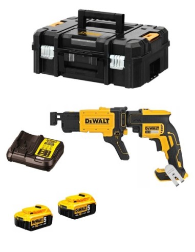 Atornillador de Pladur DeWALT DCF620P2K (2 x 5,0 Ah + DCB112 + TSTAK II + Cargador rápido de tornillos)