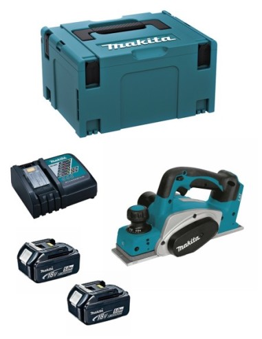 Cepillo MAKITA DKP180RTJ (2 x 5,0 Ah + DC18RC + MAKPAC 3)