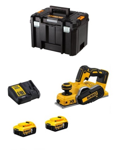 Cepillo DeWALT DCP580P2T (2 x 5,0 Ah + DCB115 + TSTAK VI)