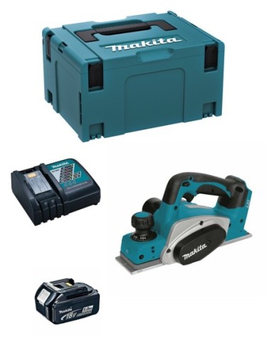 Cepillo MAKITA DKP180RTJ1 (1 x 5,0 Ah + DC18RC + MAKPAC 3)