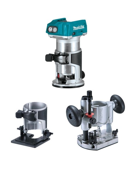 Fresadora MAKITA DRT50ZJX2 (Cuerpo solo + MAKPAC 4)
